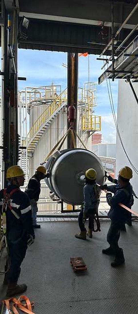 Equipment installation team